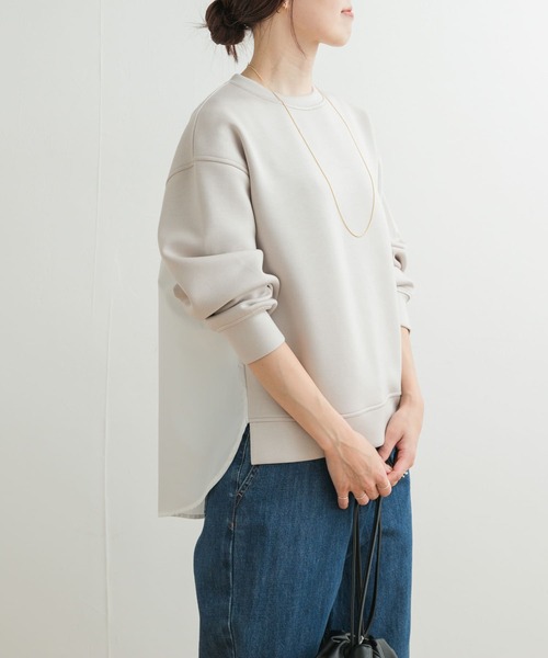 【アーバンリサーチドアーズ】ダンボール布帛切替プルオーバー URBAN RESEARCH DOORS｜ダンボール布帛切替プルオーバー