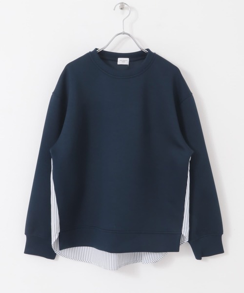 URBAN RESEARCH DOORS ダンボール布帛切替プルオーバー