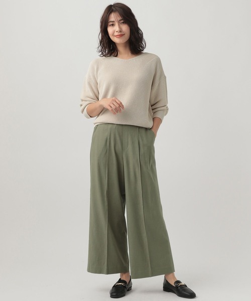 「Elura」 Vネックニット LARGE オフホワイト レディース_画像3