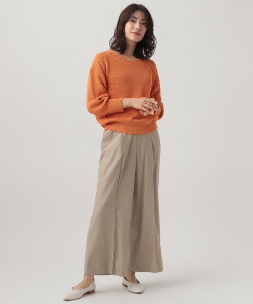 「Elura」 Vネックニット LARGE オフホワイト レディース_画像4