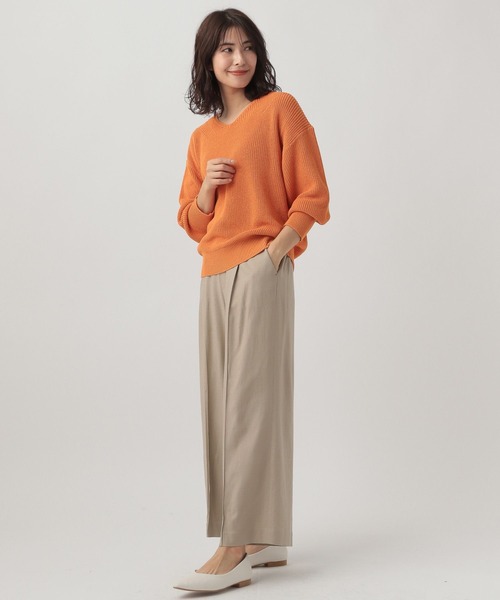 「Elura」 Vネックニット LARGE オフホワイト レディース_画像5