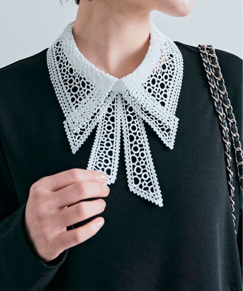 つけ襟 付け襟 リボン デザイン レース 付け襟 | ブランド登録なし | 05