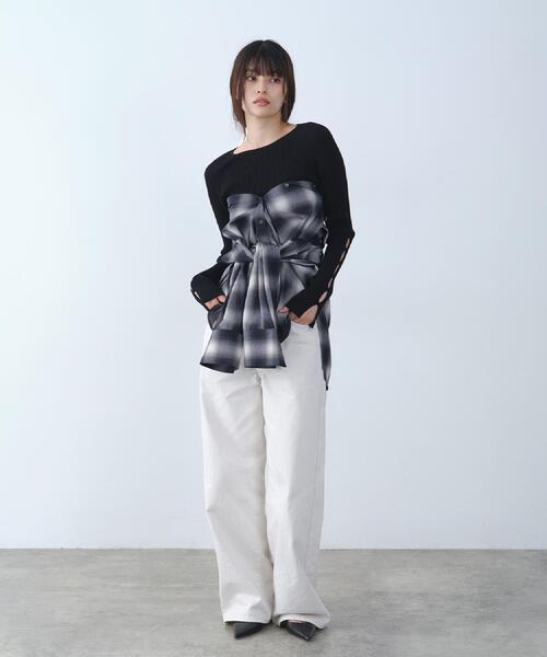 CODE A ニット セーター hole sleeve knit レディース : ZOZOTOWN