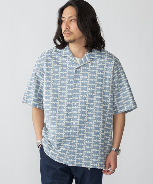 SHIPS（シップス） シャツ SHIPS: オープンカラー エンブロイダリー