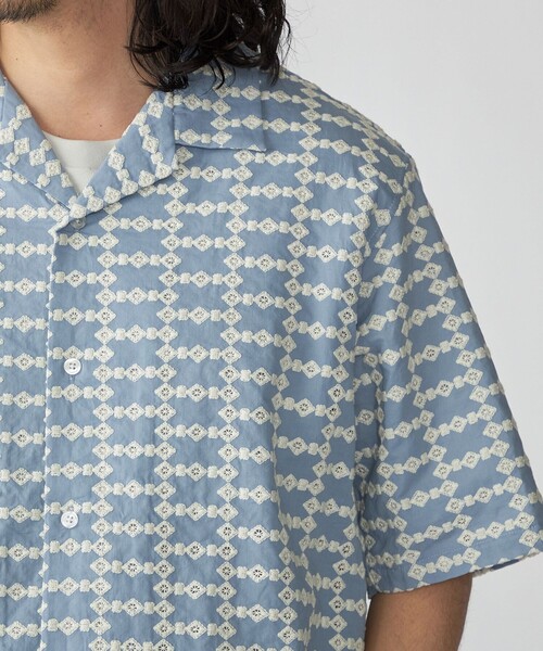 SHIPS（シップス） シャツ SHIPS: オープンカラー エンブロイダリー