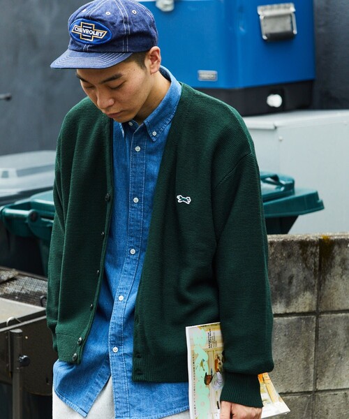 TOWNCRAFT（タウンクラフト） ニットカーディガン SMALL グリーン