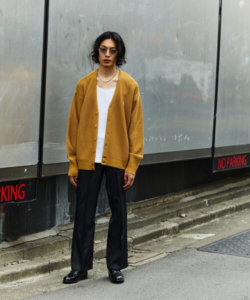 「TOWNCRAFT」 ニットカーディガン SMALL グリーン メンズ_画像8