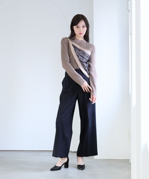 Andemiu ニット セーター スカーフツキプチハイニット326043 