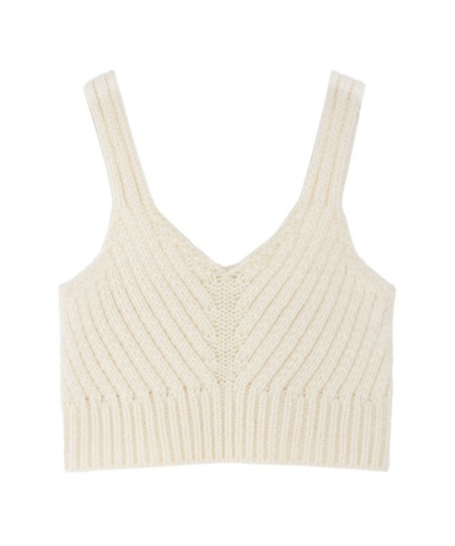 「AMAIL」 キャミソールニット FREE ネイビー レディース_画像4