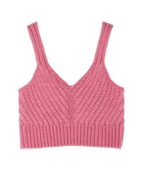 「AMAIL」 キャミソールニット FREE ネイビー レディース_画像6