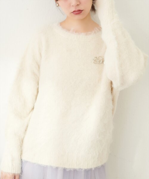 「natural couture」 長袖ニット FREE ブルー レディース_画像2