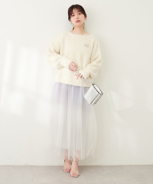 「natural couture」 長袖ニット FREE ブルー レディース_画像5