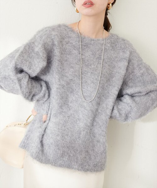 「natural couture」 長袖ニット FREE ブルー レディース_画像6