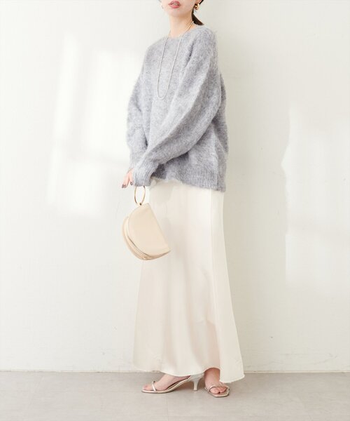 「natural couture」 長袖ニット FREE ブルー レディース_画像9