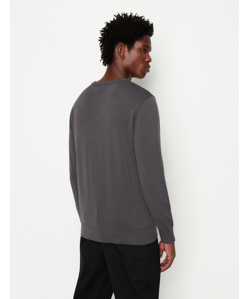 「ARMANI EXCHANGE」 長袖ニット LARGE ブラック メンズ_画像3