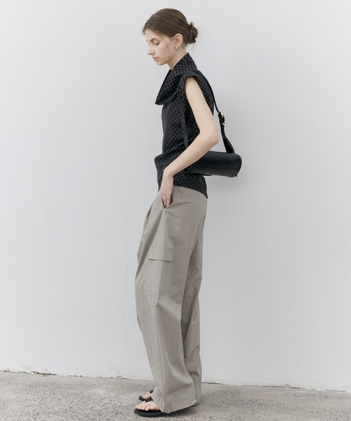 オリーブ色カーゴパンツ ルーズフィット SITRY カーゴパンツ Loose fit cargo pants/ルーズフィット