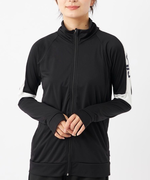 FILA ラッシュガードや水着4点セット 黒・ピンク　8L Amazon.co.jp: [フィラ] 長袖 フィットネス水着 レディース 4点