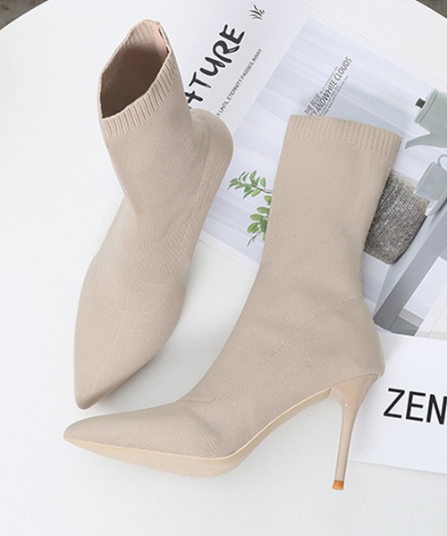 「Jasmine Grandiflorum」 ブーツ 22.5cm ブラック レディース_画像6