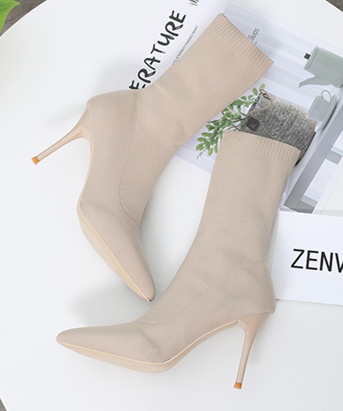 「Jasmine Grandiflorum」 ブーツ 22.5cm ブラック レディース_画像7