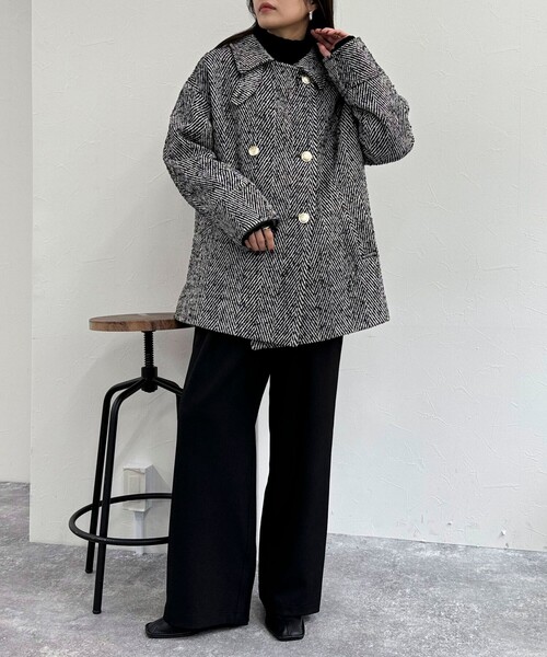 「fredy emue」 ピーコート 38 ブラック系その他 レディース_画像3