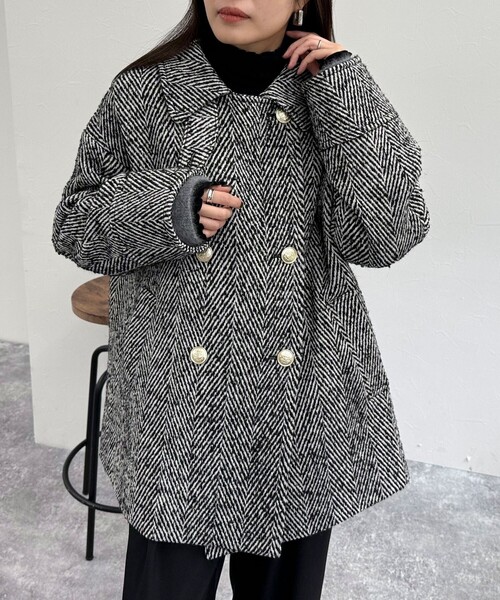 「fredy emue」 ピーコート 38 ブラック系その他 レディース_画像8