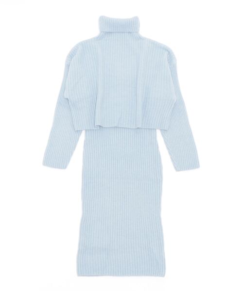 「Jasmine Grandiflorum」 コンビワンピース FREE ブルー レディース_画像4