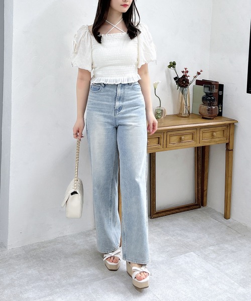 INGNI（イング） ブラウス シャツ シャーリングオフショルブラウス