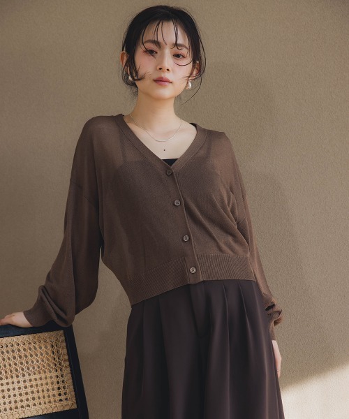カーディガン 小さいサイズ　ショート丈ニットカーディガン　低身長さん・小柄女性 レディース Petitjo カーディガン 小さいサイズ ショート丈ニット