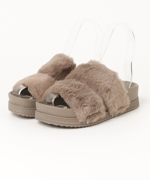 A.I サンダル ふわふわのファーサンダル レディース : ZOZOTOWN Yahoo