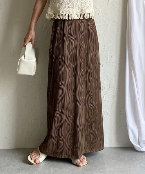 専用です。他の人はお控え願います☺︎プリーツロングスカート She's Closet スカート ウェーブプリーツIラインバックスリット