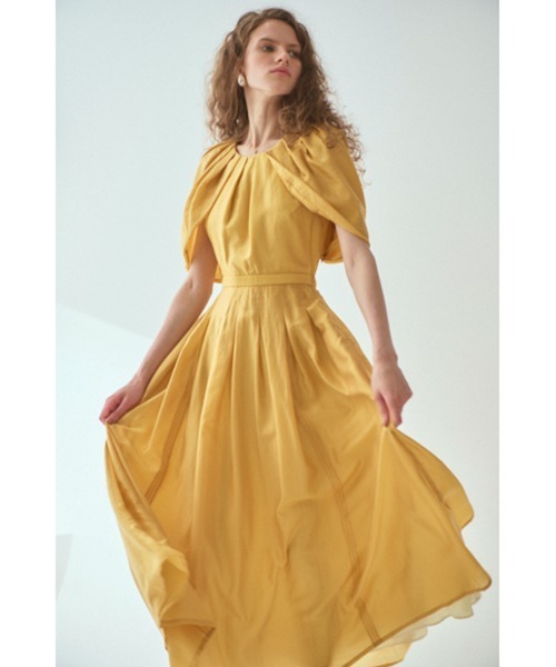 エステラケー Lizzie Dress 　バルーンケープカットアウトドレス Estella.K ワンピース Lizzie Dress バルーンケープカットアウトドレス