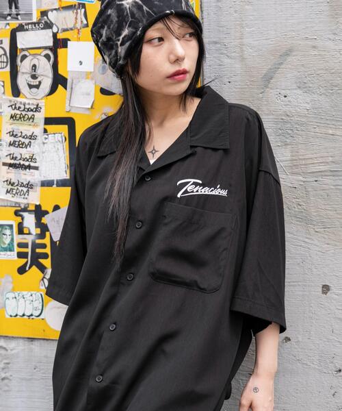 WEGO（ウィゴー） シャツ 半袖 WEGO/オープンカラーグラフィックシャツ