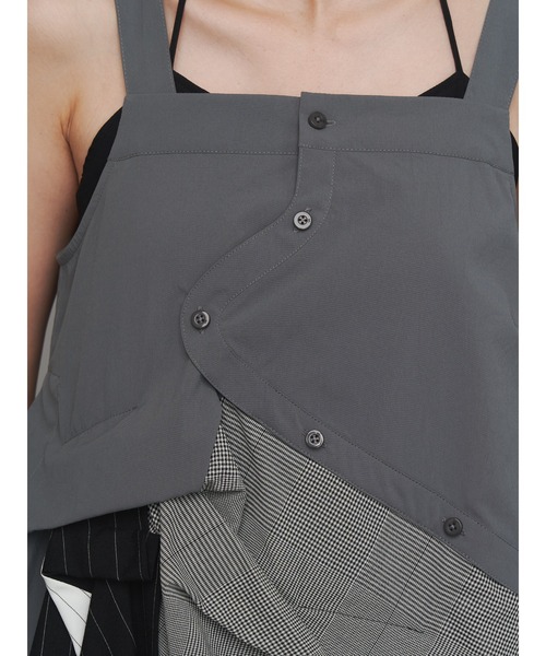 UN3D. ブラウス シャツ PATTERN MIX SHIRT CAMISOLE