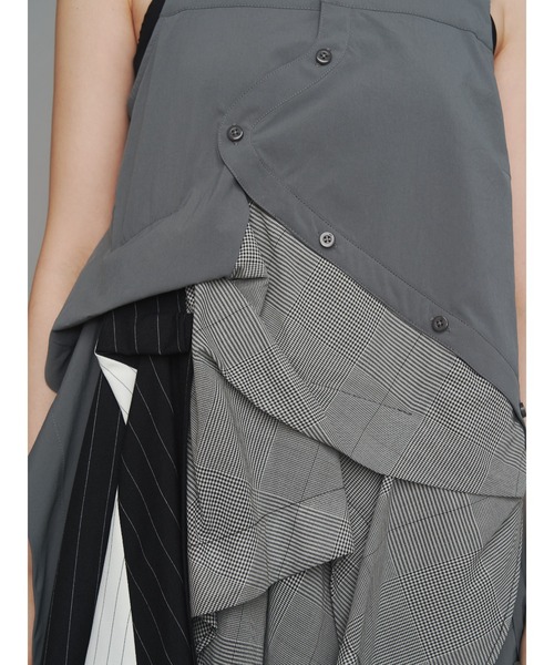 UN3D. ブラウス シャツ PATTERN MIX SHIRT CAMISOLE