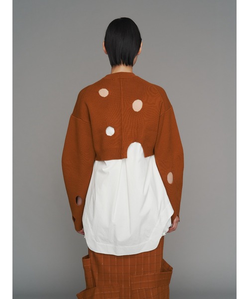キャミブラウス　UN3D UN3D. ブラウス シャツ PATTERN MIX SHIRT CAMISOLE