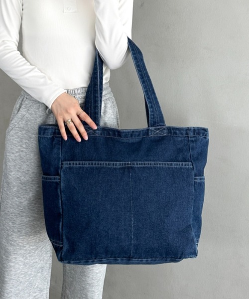 トートバッグ 「A4収納可能」デニムトートバッグ レディース