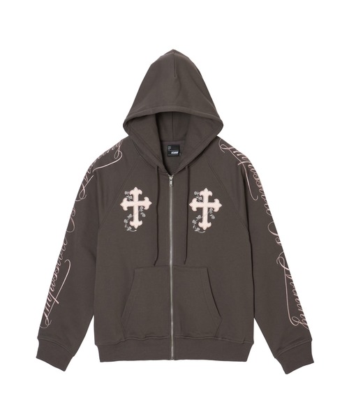 「FCMM」 ジップアップパーカー SMALL チャコール レディース