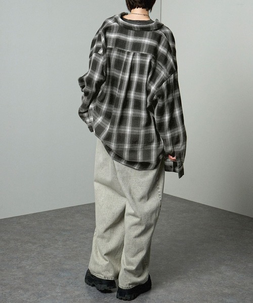 Alfred Alex」 長袖ネルシャツ L ネイビー メンズ : ZOZOTOWN Yahoo!店