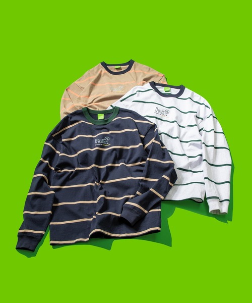 「HUF」 長袖Tシャツ LARGE ベージュ メンズ