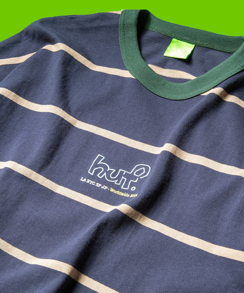 「HUF」 長袖Tシャツ LARGE ベージュ メンズ