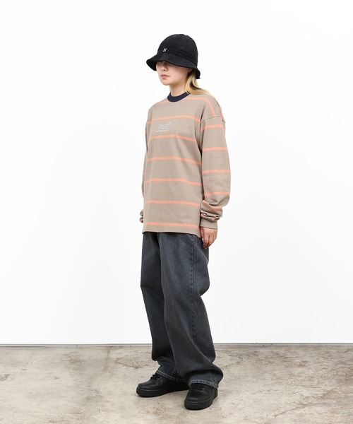 「HUF」 長袖Tシャツ LARGE ベージュ メンズ