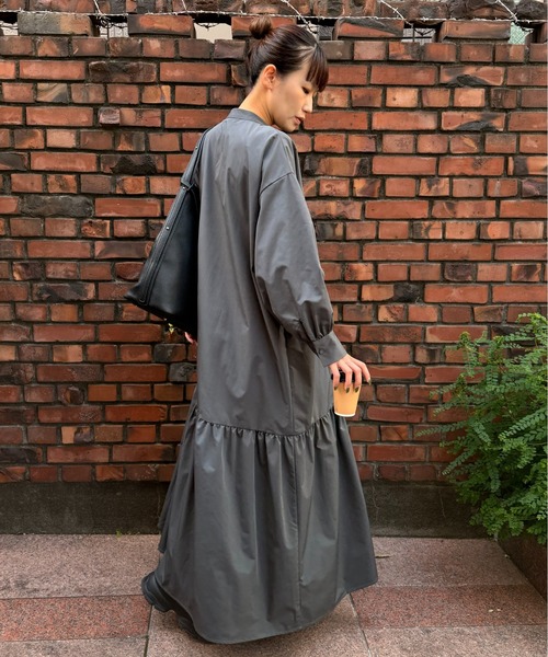DRAW シャツワンピース DRAW(ドロー) / スタンドカラー ロングシャツ