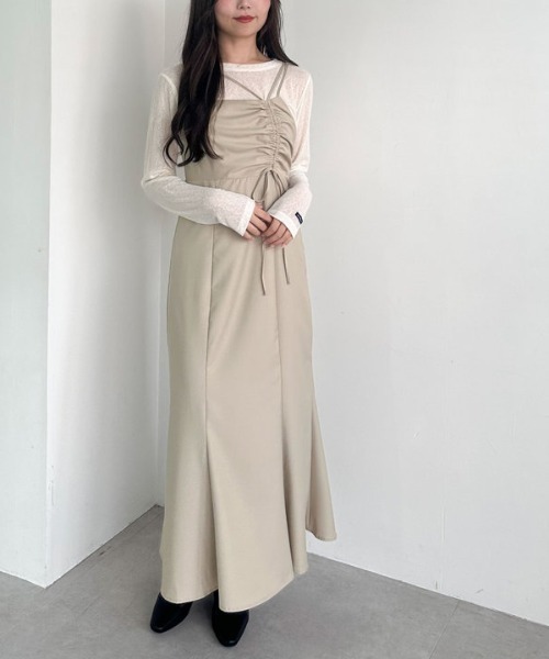 archives（アルシーヴ） ワンピース アシメドロストキャミワンピース