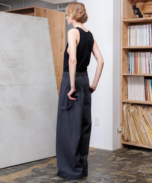 VOAAOV（ヴォアーブ） パンツ RECYCLED MELTON Pants メンズ
