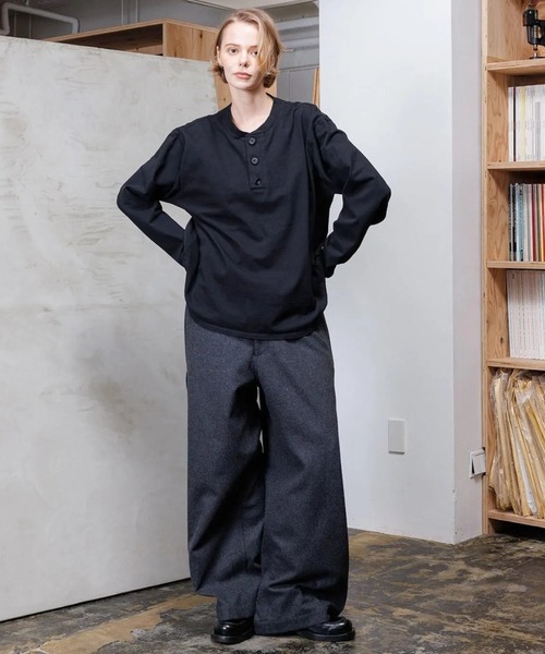 VOAAOV（ヴォアーブ） パンツ RECYCLED MELTON Pants メンズ