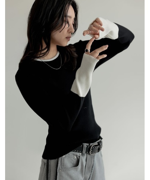 新品未使用phigvel 今期2025AWクルーネックニット PHIGVEL W/L CREWNECK KNIT 2色展開 - Maiden Voyage