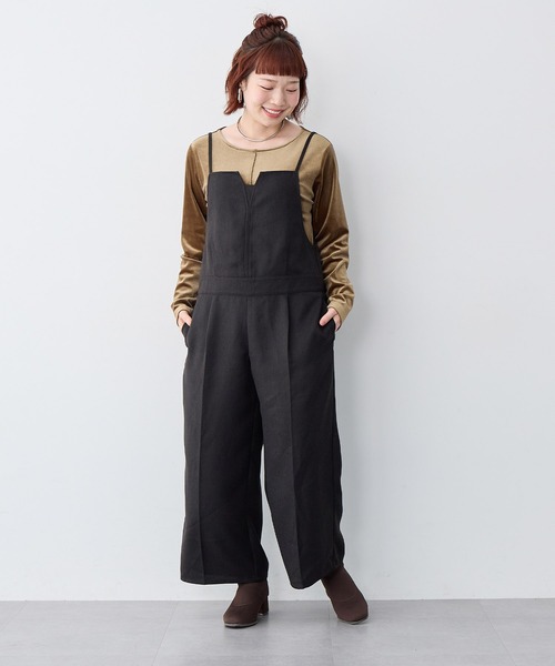 anyfee サロペット オーバーオール 「anyfee/大きいサイズ」ツイード