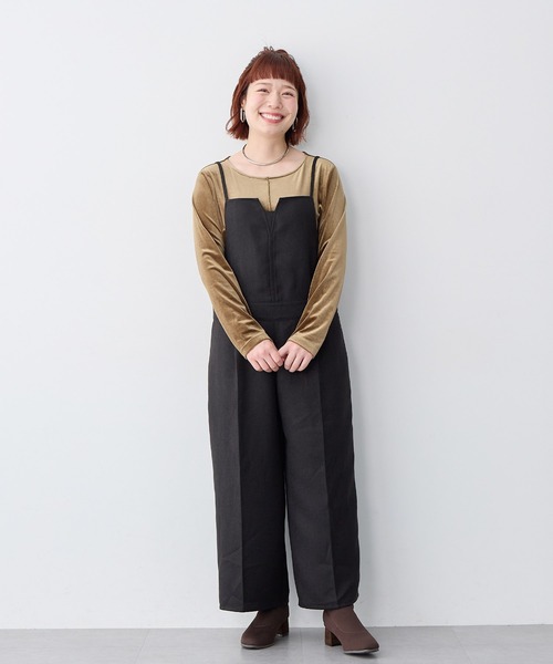 anyfee サロペット オーバーオール 「anyfee/大きいサイズ」ツイード