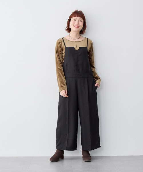 ブラックサロペット オーバーオール pheeny 値下げ anyfee サロペット オーバーオール 「anyfee/大きいサイズ」ツイード