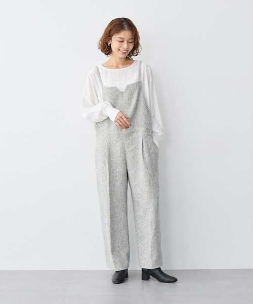 anyfee サロペット オーバーオール 「anyfee/大きいサイズ」ツイード